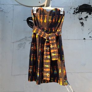 Colorful Women Strapless Dress Sexy and Pretty